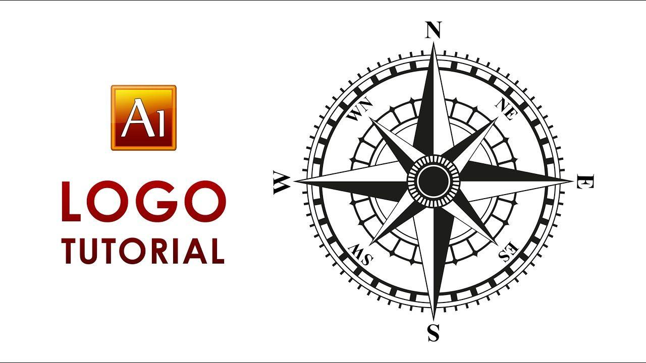 Nautical Compass Logo - Create a Logo - Compass Rose - Illustrator Tutorial - YouTube