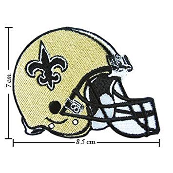 Saints Helmet Logo - 3pcs New Orleans Saints Helmet Logo Embroidered Patches, Appliques ...