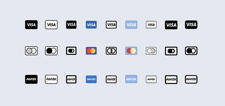 Visa Credit Card Logo - 20 Free Payment Method & Credit Card Icon Sets