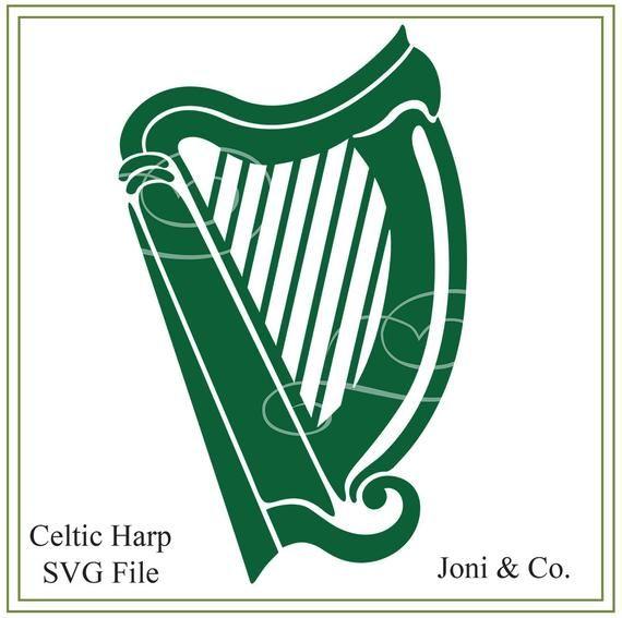Irish Harp Logo - Celtic Harp SVG Irish svg cut file SVG Celtic glass block | Etsy