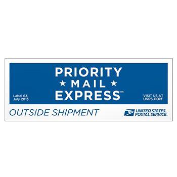 Priority Mail Logo - Express Mail Outside Pressure Sensitive Label | Stamps.com