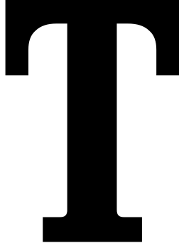 White Letter T Logo - 4'' Fancy Black Reflective Address Letter T