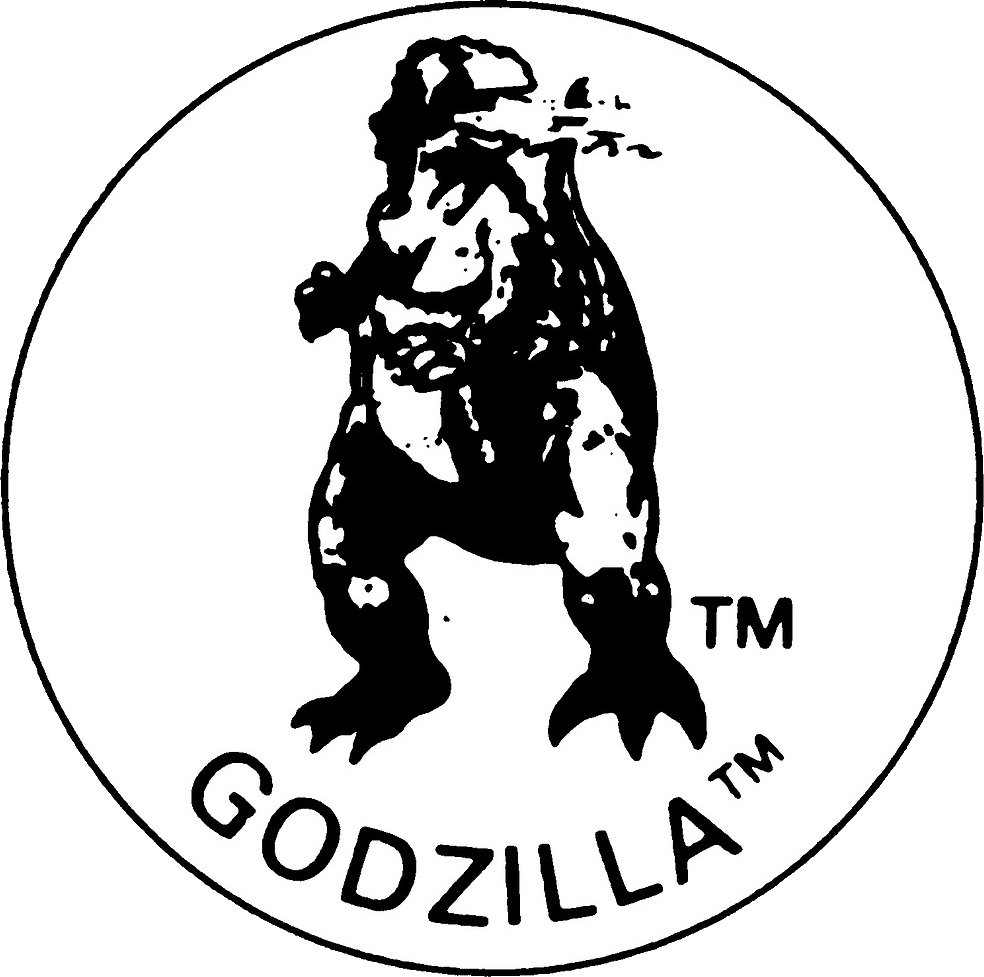 Godzilla Black and White Logo - Copyright Icon