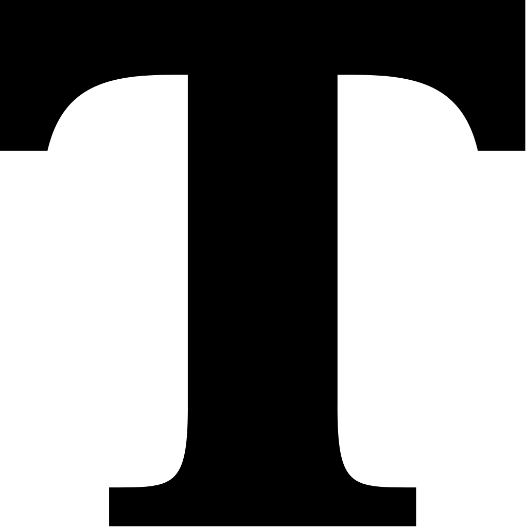 Black Letter T Logo - Temporary file letter T.svg