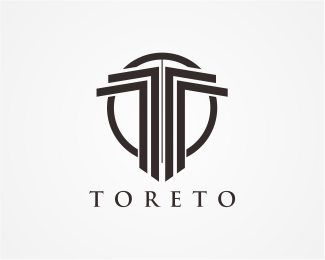 Black Letter T Logo - Toreto T Logo Designed
