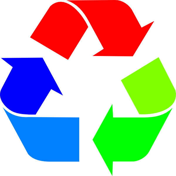 Red and Blue U Logo - Red, Blue, Green Recycling Clip Art clip art