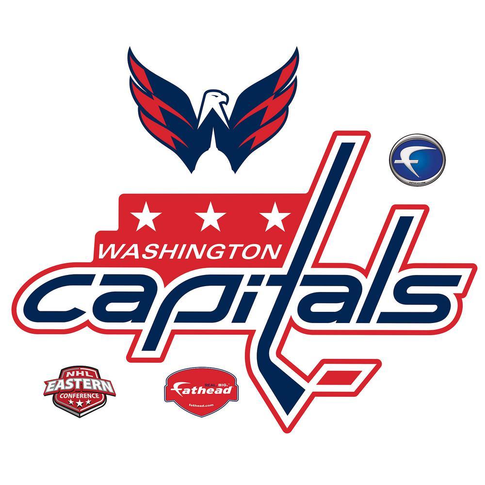 Washington Capitals Logo - Fathead 36 in. H x 53 in W Washington Capitals Logo Wall Mural-64 ...