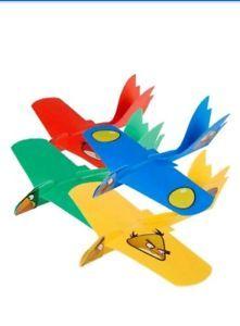 Bird with Yellow and Blue Airplane Logo - Angry Birds Super Looper Boomerang Plane Indoor/Outdoor NEW set of 4 ...