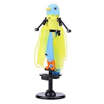 Bird with Yellow and Blue Airplane Logo - Colors Kid Hand Induction LED Flashing Light Flying