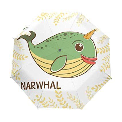 Narwhal Sports Logo - Amazon.com : senya Narwhal Unicorn of The Sea Umbrella Windproof ...