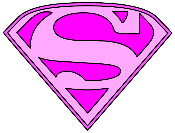 Pink Superman Logo - Pink Superman Logo Clip Art at Clker.com - vector clip art online ...