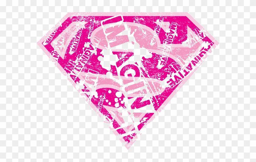 Pink Superman Logo - Hl Distressed Supergirl Symbol3 Superman Logo Vector