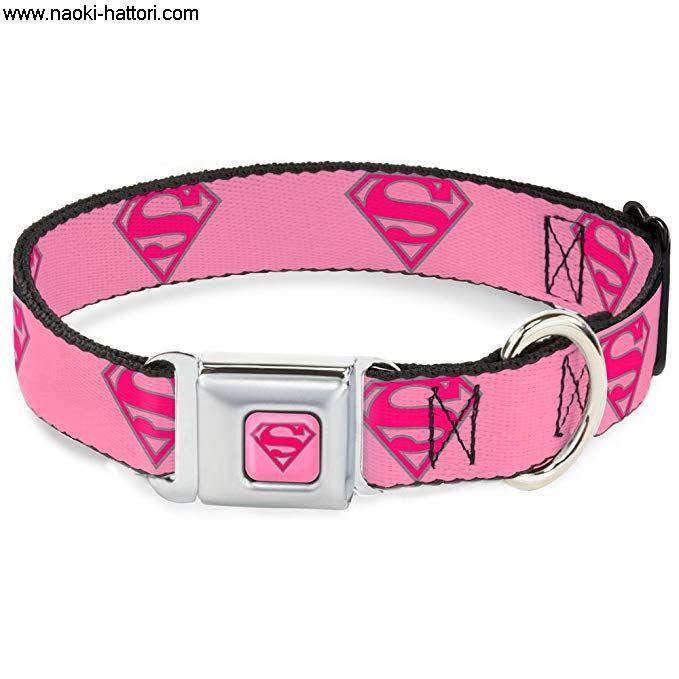 Pink Superman Logo - Buckle Down Pink on Pink Superman Logo Seat Belt Buckle Dog Collar