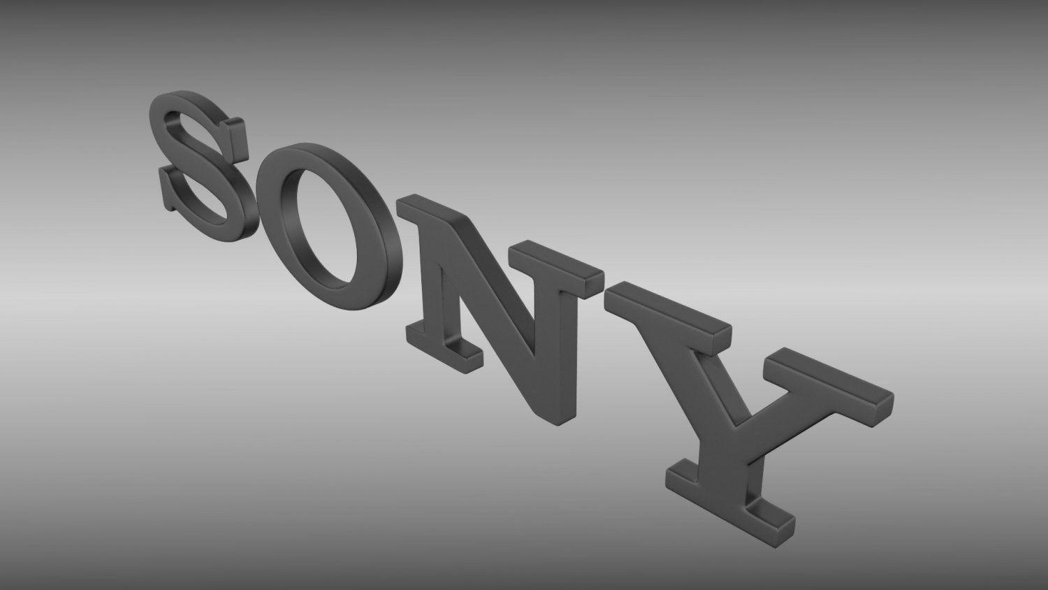 Old Sony Logo - Sony logo Free 3D Model in Phone and Cell Phone 3DExport