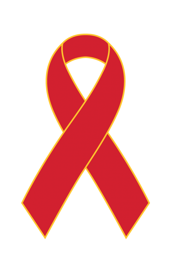 Red and Orange Ribbon Logo - Awareness Ribbon - Made by Cooper
