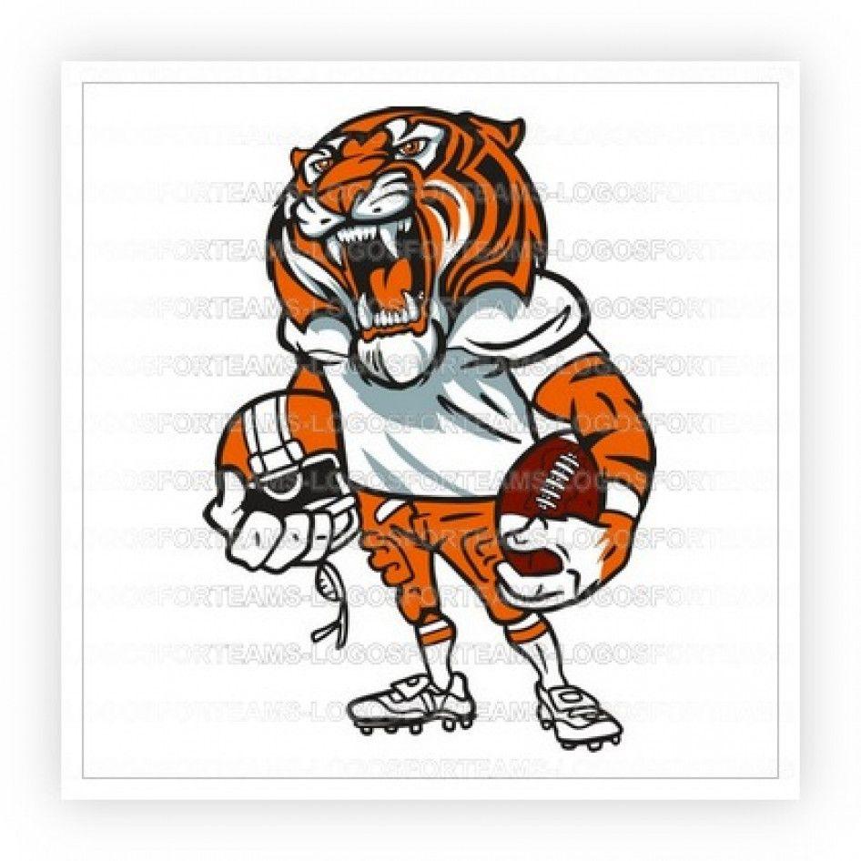 Cool Tiger Logo - Mascot Logo Part of a Cool Football Tiger In Color