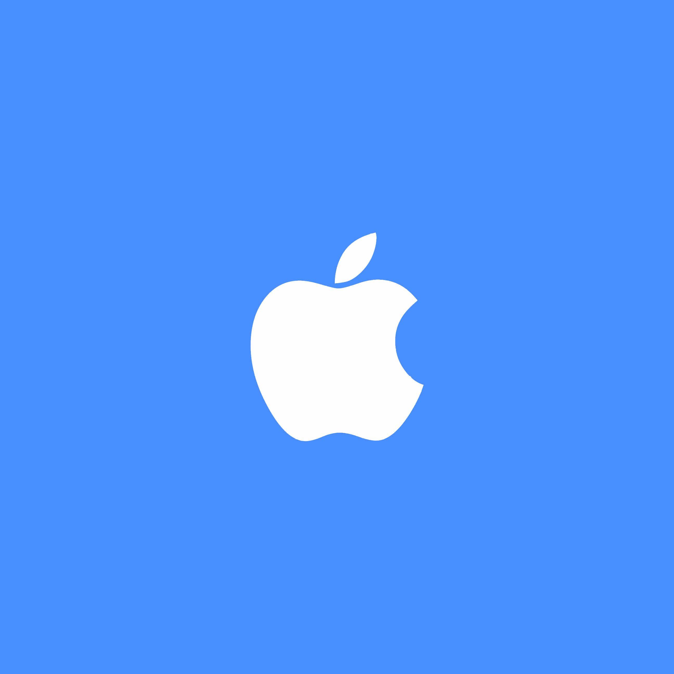 Blue Apple Logo - The Blue White Apple Logo. Wallpaper.sc IPhone6sPlus