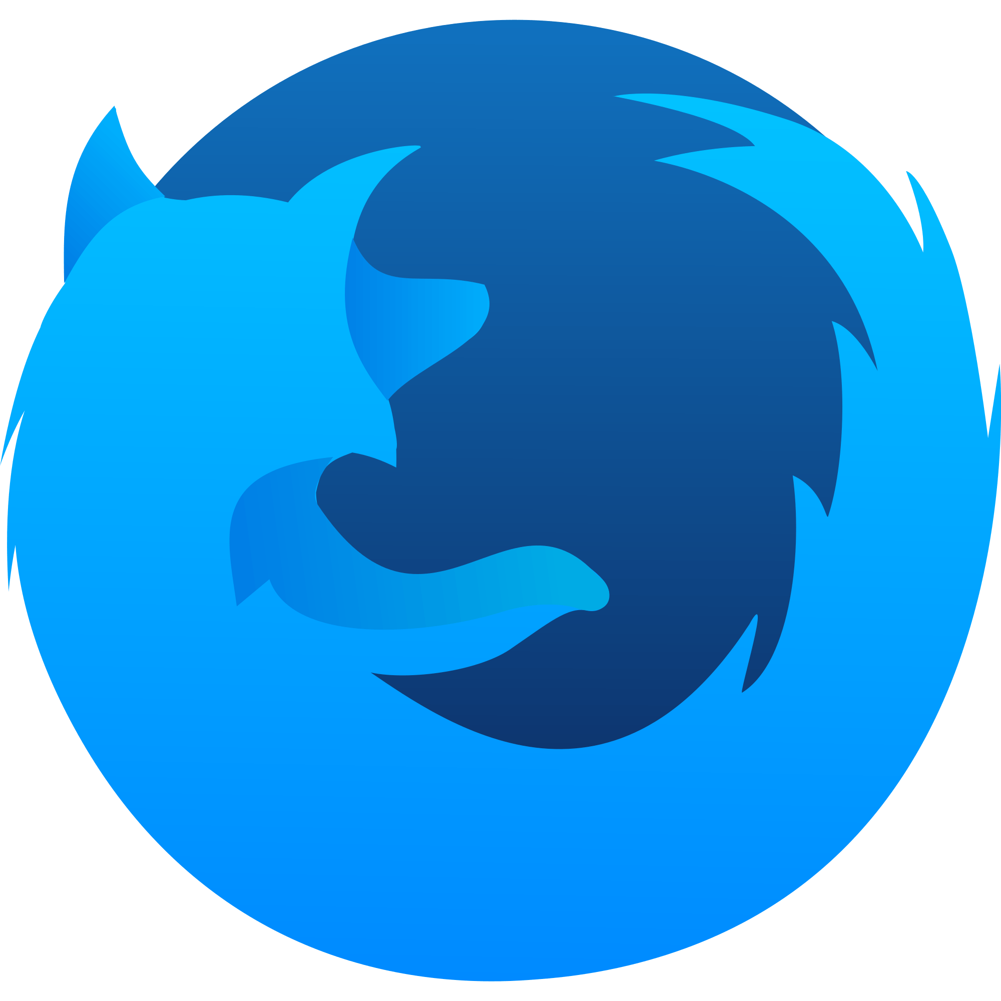 Blue Firefox Logo - Antu Firefox Developer Edition.svg