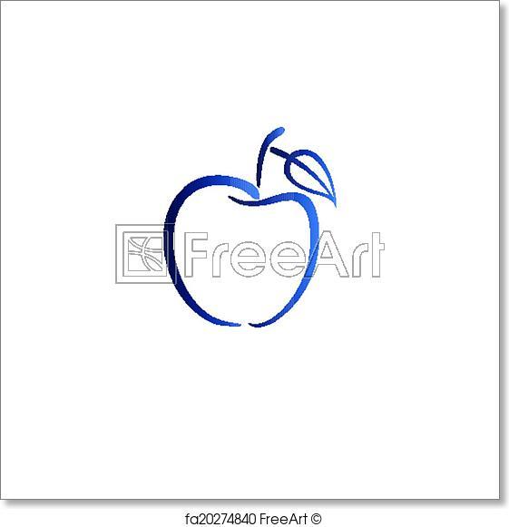 Blue Apple Logo - Free art print of Blue apple logo