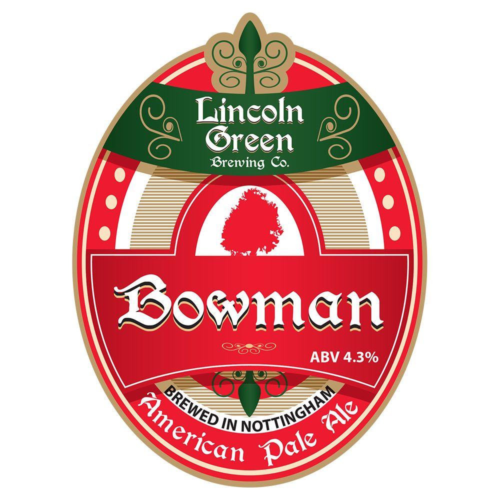 Red Bowman Logo - Bowman from Lincoln Green Brewery Ales Brewery