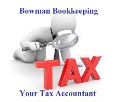 Red Bowman Logo - BOWMAN BOOKKEEPING & MORE, INC