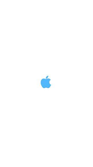 Blue Apple Logo - Simple Blue Apple Logo iPhone 6 Wallpaper