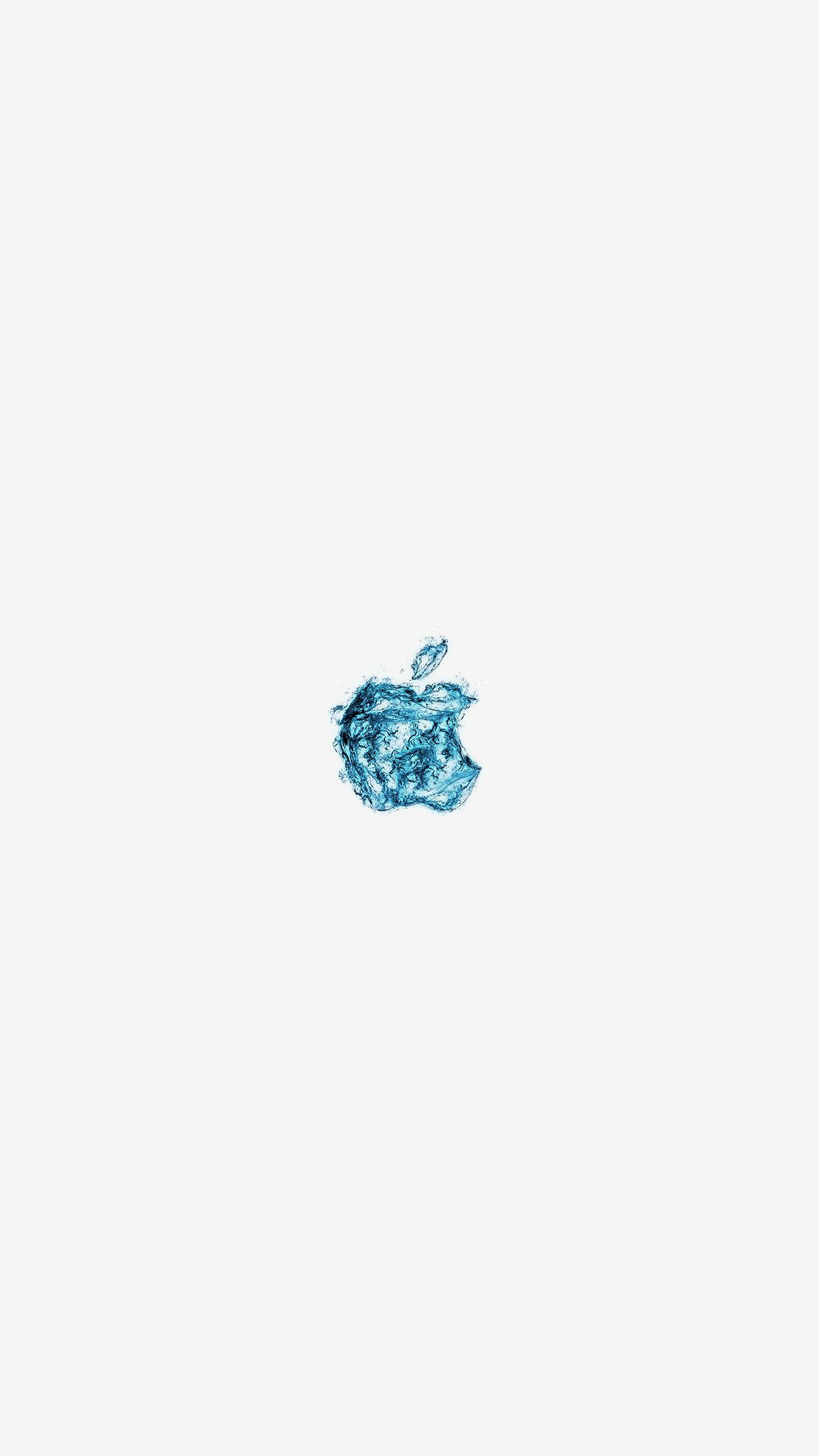 Blue Apple Logo - iPhone7papers.com | iPhone7 wallpaper | at08-apple-logo-water-white ...