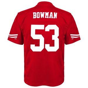Red Bowman Logo - NaVorro Bowman NFL San Francisco 49ers Mid Tier Home Red Jersey