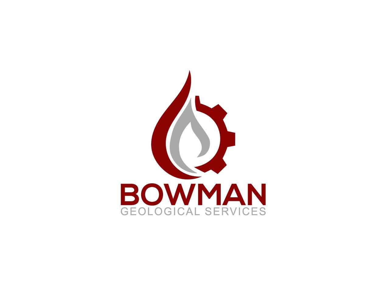 Red Bowman Logo - Masculine, Serious, Oil And Gas Logo Design for BOWMAN Geological ...