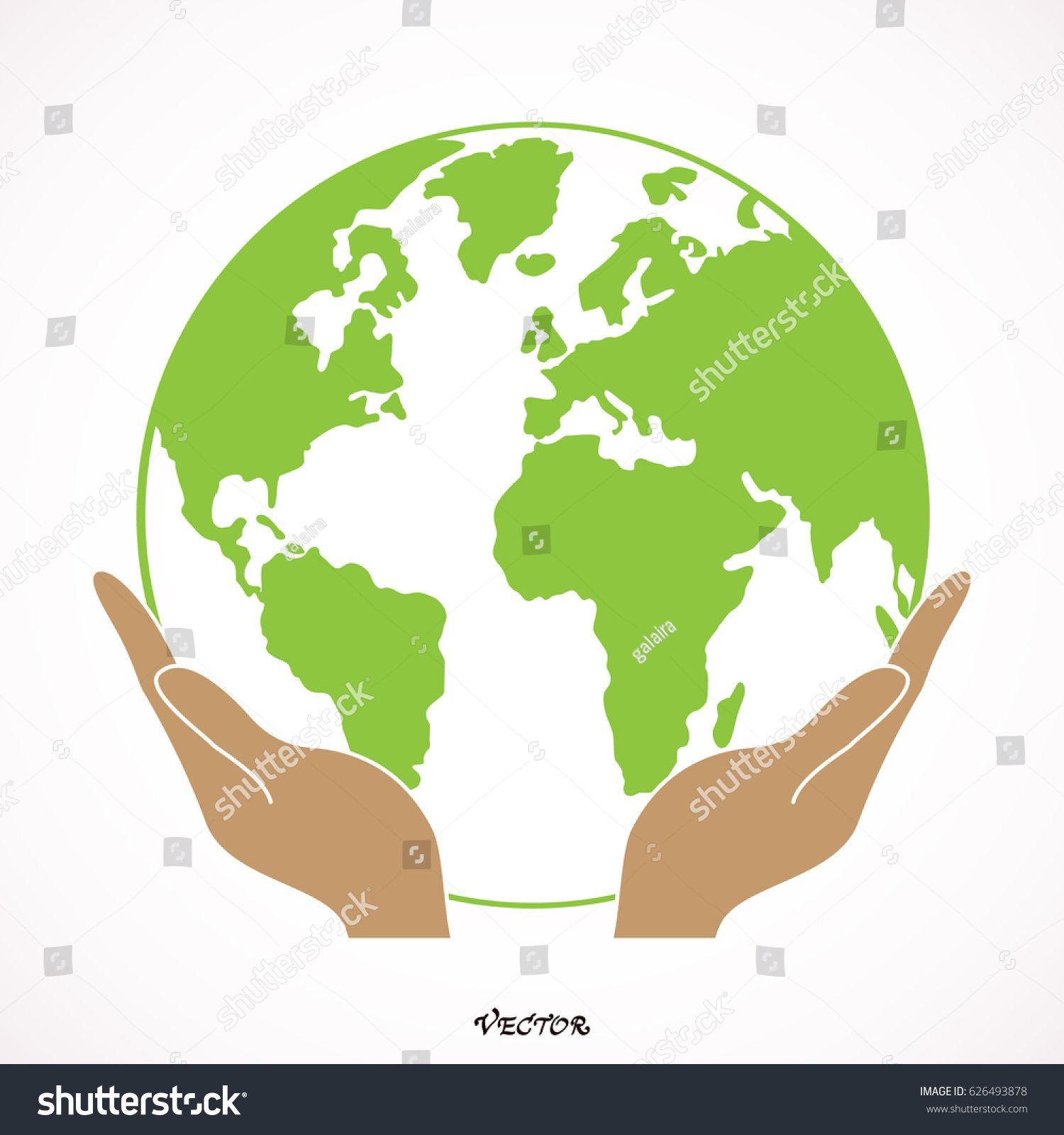 Hands Holding Globe Logo - Two open hands holding globe isolated vector colored icon | Hands ...
