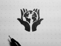 Hands Holding Globe Logo - 394 Best Hand logo images | Hand logo, Badges, Graph design