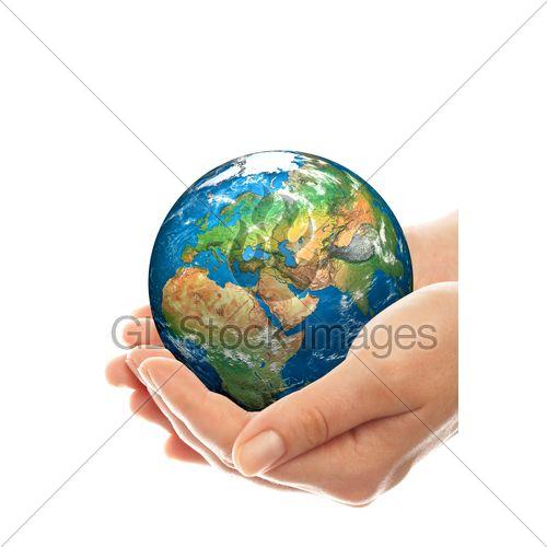 Hands Holding Globe Logo - Hands Holding Globe · GL Stock Images