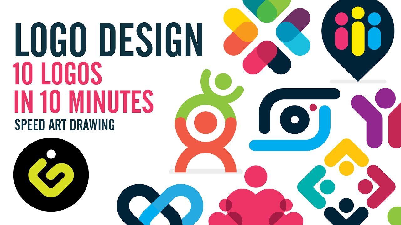 Graphic Art Logo - Logo Design, 10 Simple Logos In 10 Minutes - YouTube