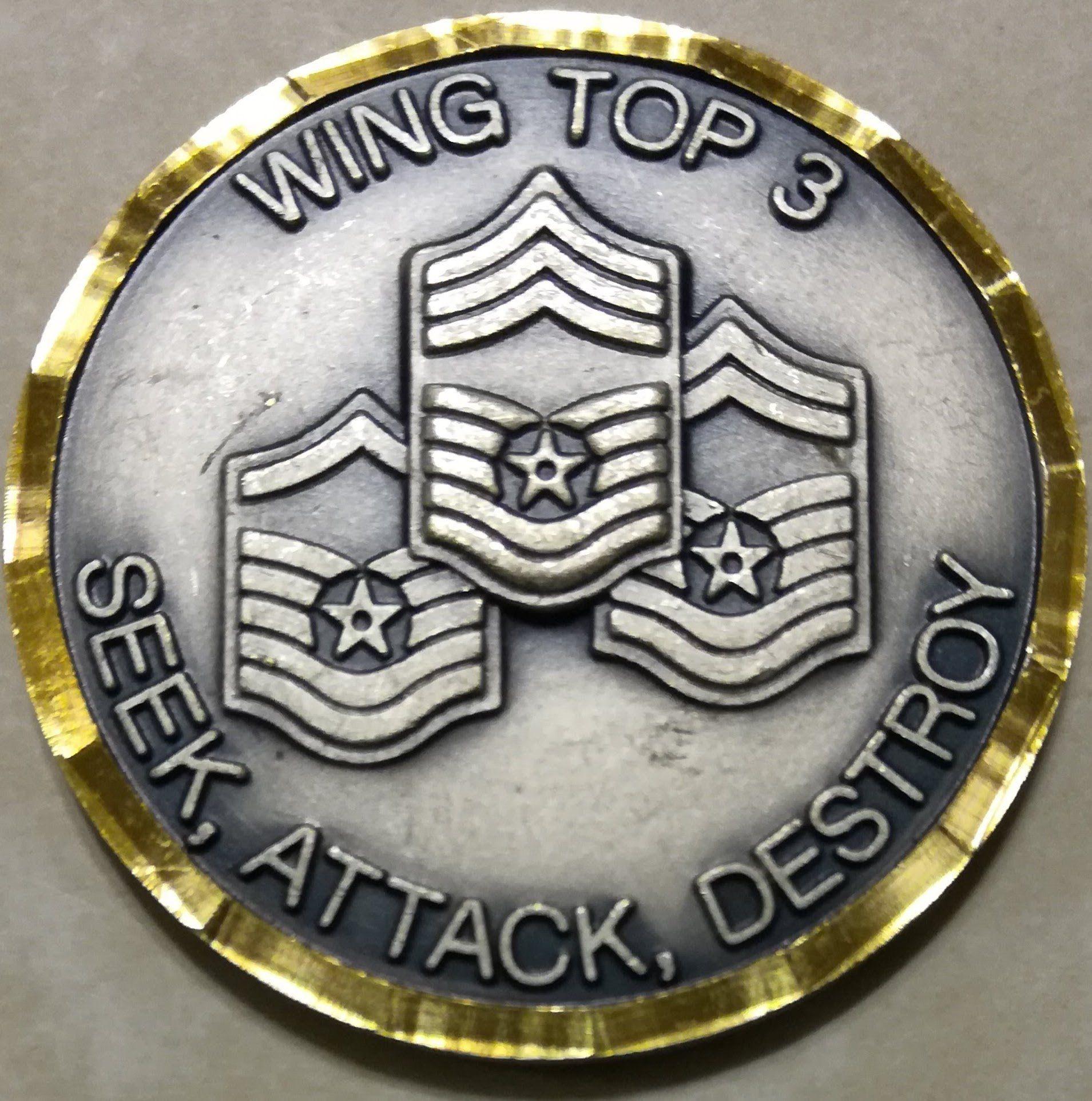 Top 3 Air Force Logo - 52nd Fighter Wing Spangdahlem Germany Top-3 Air Force Challenge Coin ...
