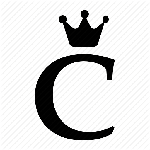 Black Letter C Logo - Alphabet, c, crown, english, letter, royal icon