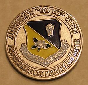 Top 3 Air Force Logo - 27th Fighter Wing Air Force Challenge Coin