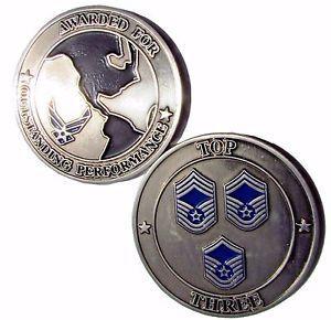 Top Three Us Air Force Logo - Details about US Air Force Chief Master Sergeant Top 3 Outstanding  Performer Challenge Coin