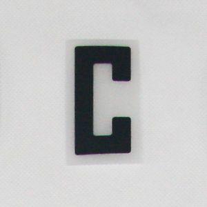 Black Letter C Logo - 15 / 16 - REAL MADRID PLASTIC HOME STYLE / BLACK ; LETTER C =50mm ...