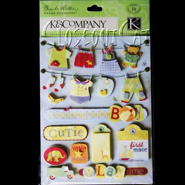 K &Company Logo - K&Company Brenda Walton Small Wonders Boy Clothesline 3d Stickers ...