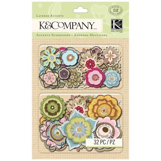 K &Company Logo - Find the K&Company™ Stickers, Handmade Mixed Layered Petals