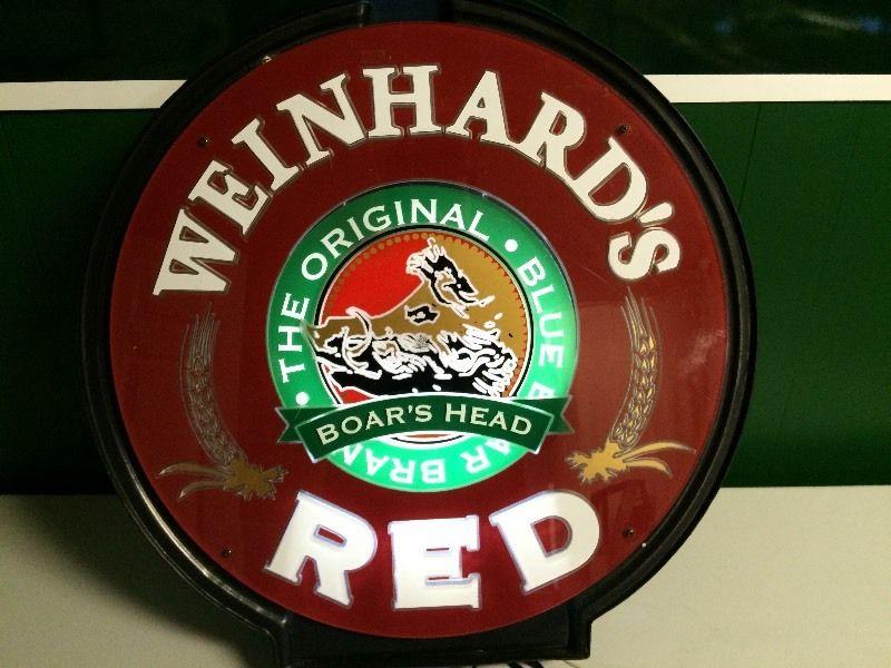 Red Boar Head Logo - WEINHARD'S RED BOAR'S HEAD BEER LIGHT SIGN | Beer Lights, Signs ...