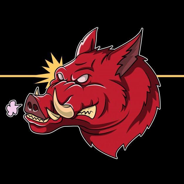 Red Boar Head Logo - Angry boar head logo illustration Vector | Premium Download