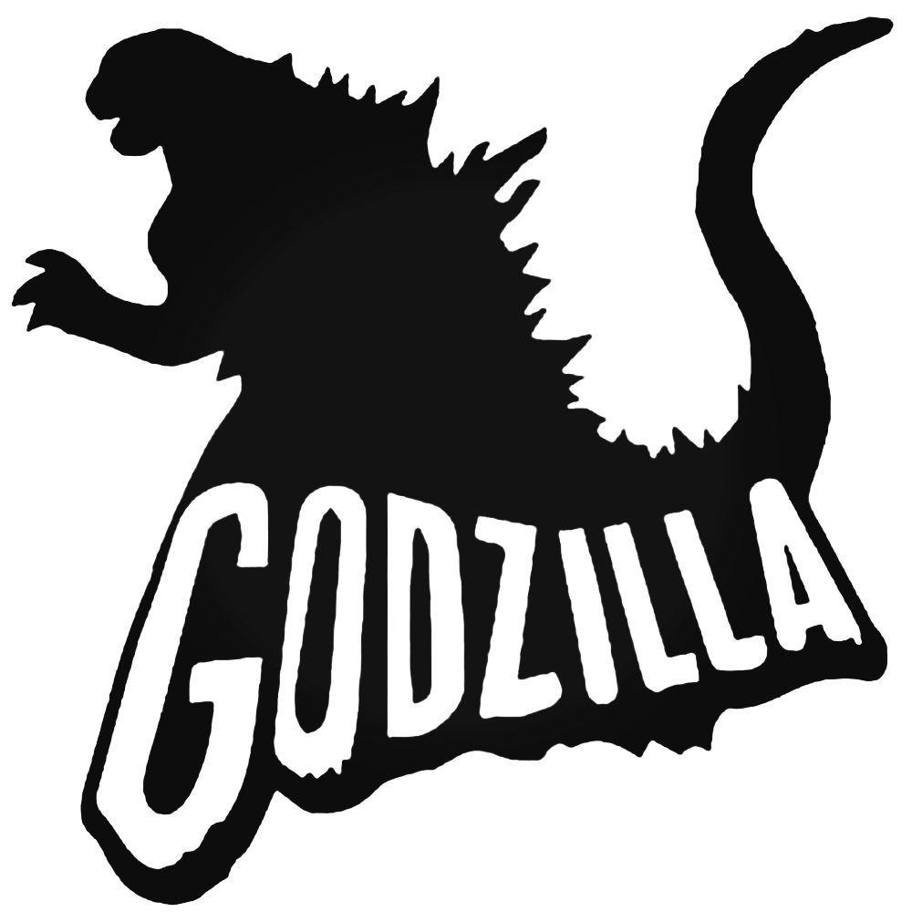 Godzilla Black and White Logo - Godzilla Text Vinyl Decal Sticker