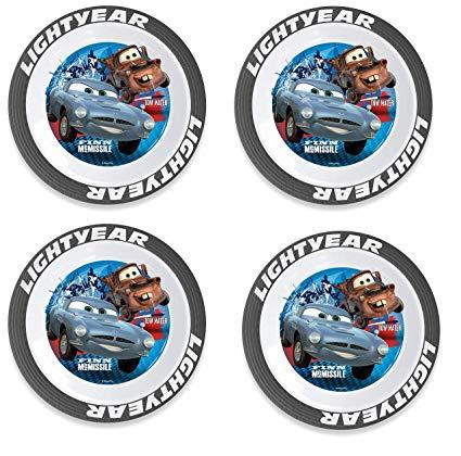 4 Disney Cars Logo - Pack Disney Cars 2 Melamine 9 Dinner Plate with Finn
