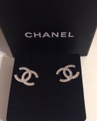 Silver Box Style Brand Logo - Brand: Chanel Style: Classic Swarovski Crystal Rhinestone Encrusted