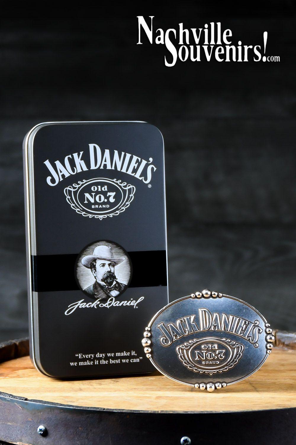 Silver Box Style Brand Logo - Jack Daniels Old No.7 Brand Etched Silver Buckle