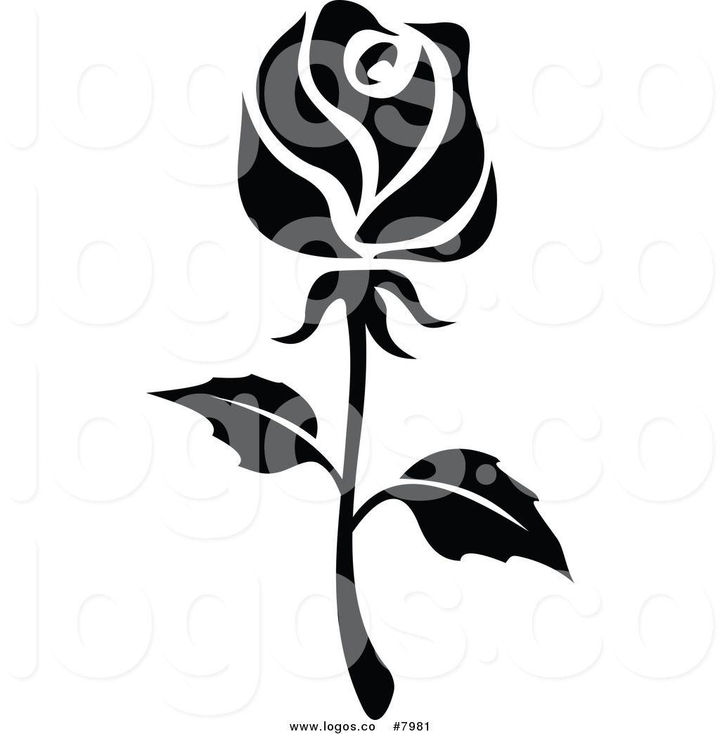 Black and White Rose Logo - Rose Logos Clipart