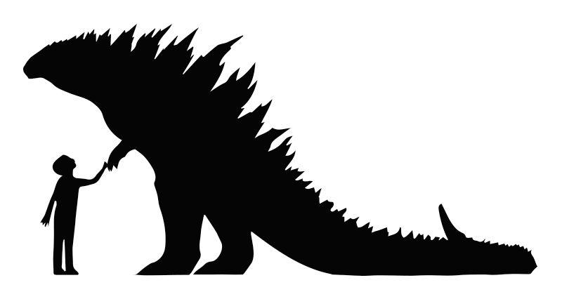 Godzilla Black and White Logo - Making A Logo