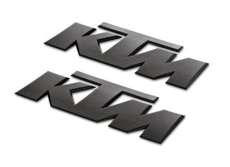 3D Black and White Logo - KTM 3D BLACK LOGO BADGE STICK ON - Gear 4 Motorcyc