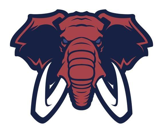 Elephant Head Logo - Elephant Head Mascot | Etsy